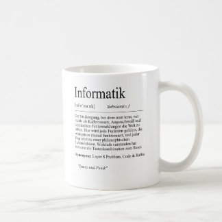 Unispruch "Informatik" Geschenk, Studenten Kaffeetasse