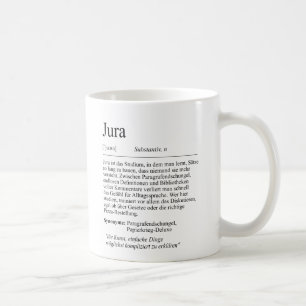 Unispruch "Jura" Student Geschenk, Studenten Kaffeetasse