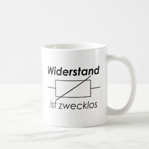 Unispruch "Widerstand ist zwecklos" Studenten Kaffeetasse