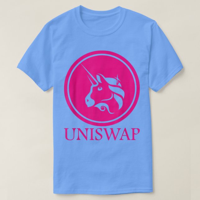 Uniswap Defaultwap-Protokoll Kryptowährung T-Shirt (Design vorne)