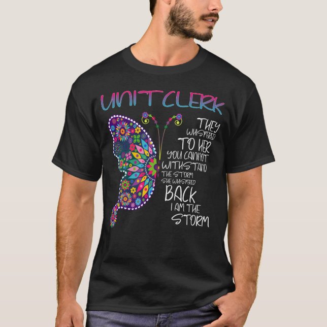 Unit Clerk Butterfly T-Shirt (Vorderseite)