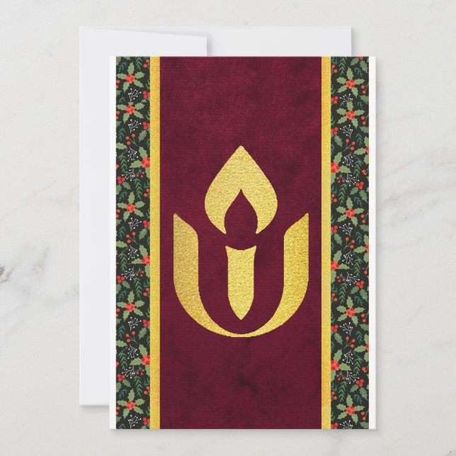 Unitäre Winterferien Feiertagskarte (Vorderseite)