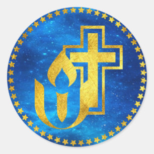 Unitarisches Universalismus-Chaos und Christliches Runder Aufkleber