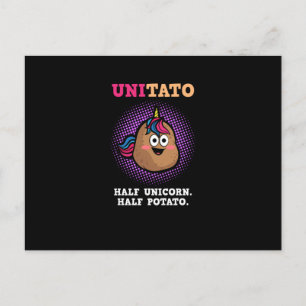 Unitato Half Einhorn Halb Kartoffel Funny Gemüse Postkarte