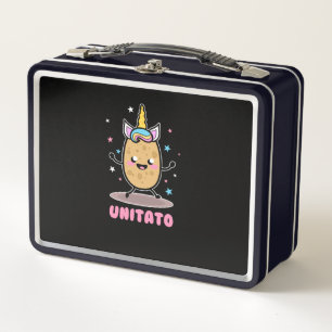 Unitato Unicorn Potato Niedlich Gemüsefritten Metall Brotdose