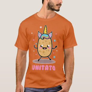 Unitato Unicorn Potato Niedlich Gemüsefritten T-Shirt