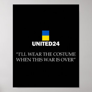 United24 Ukraine Ich werde das Kostüm tragen, wenn Poster