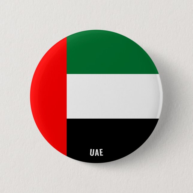 United Arab Emirates Flag Charming Patriotic Button (Vorderseite)