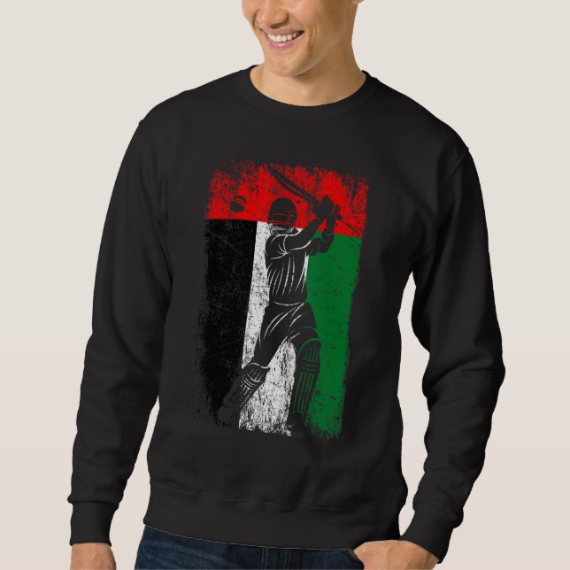 United Arab Emirates Flag Cricket Fan Player Coach Sweatshirt (Vorderseite)
