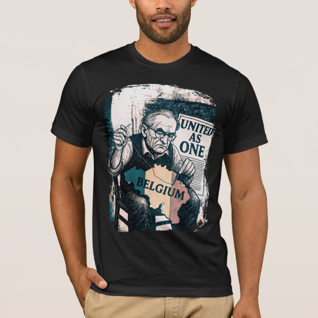 United as One - Belgien Vintag Design T-Shirt (Vorderseite)