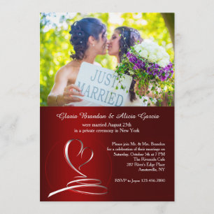 United at last Foto Post Wedding Einladung