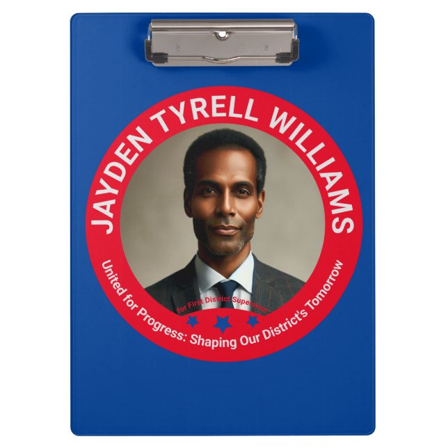 United for Progress: Shaping Our District's Fate Klemmbrett (Vorderseite)