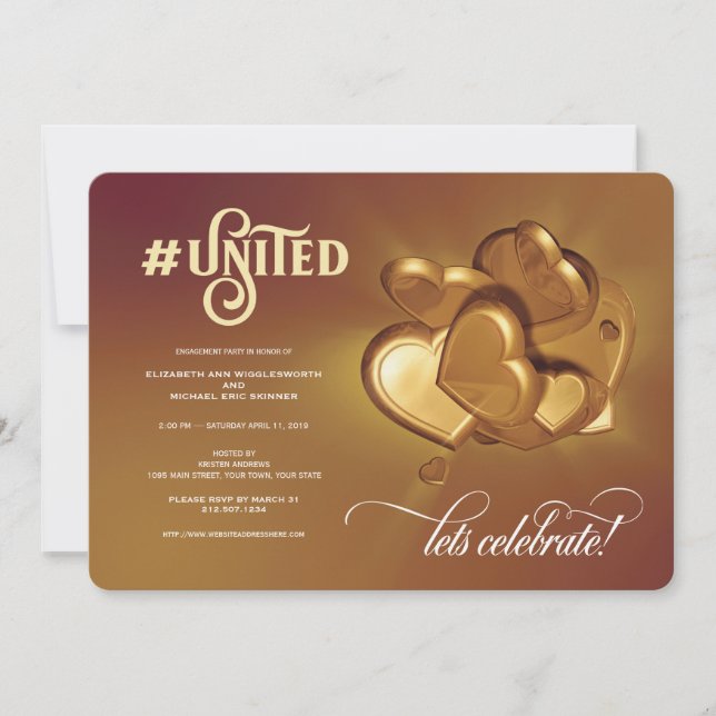 United Gold Party Einladung (Vorderseite)