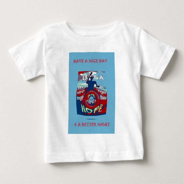 United in Hope: Stronger Together - USA Art Print Baby T-shirt (Vorderseite)