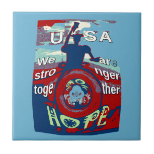 United in Hope: Stronger Together - USA Art Print Fliese