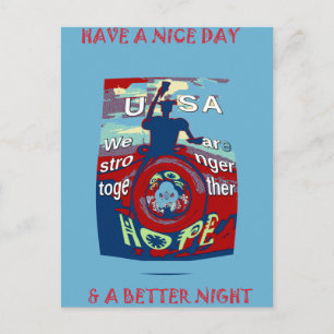 United in Hope: Stronger Together - USA Art Print Postkarte