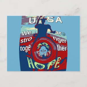United in Hope: Stronger Together - USA Art Print Postkarte