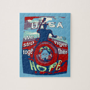 United in Hope: Stronger Together - USA Art Print Puzzle