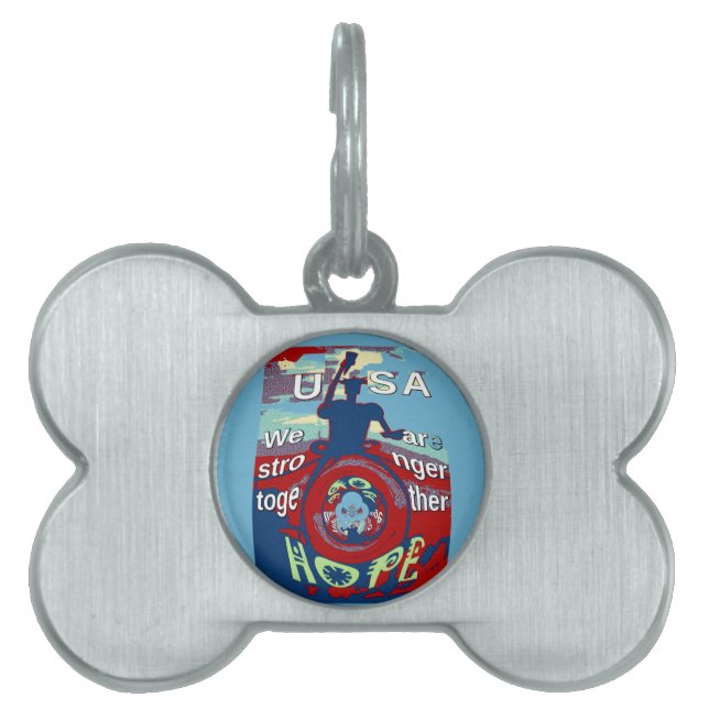 United in Hope: Stronger Together - USA Art Print Tiermarke (Vorderseite)