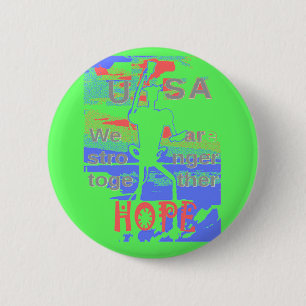United in Hope: Stronger Together - Vibrannt USA Button