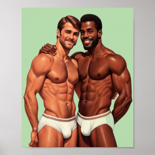 United in Vigor: A Golden Era Duo Male Portrait Poster (Vorne)