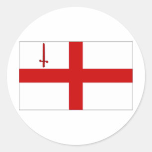 United Kingdom City London Flag Runder Aufkleber