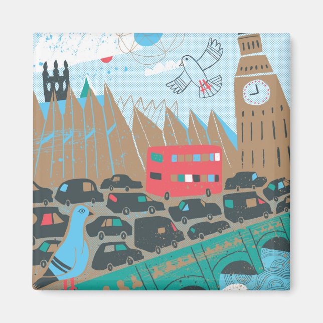 United Kingdom City Scene Magnet (Vorne)
