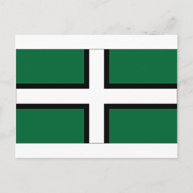 United Kingdom Devon Flag Postkarte (Vorderseite)