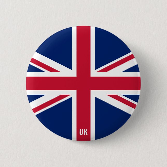 United Kingdom Flag Charming Patriotic Button (Vorderseite)