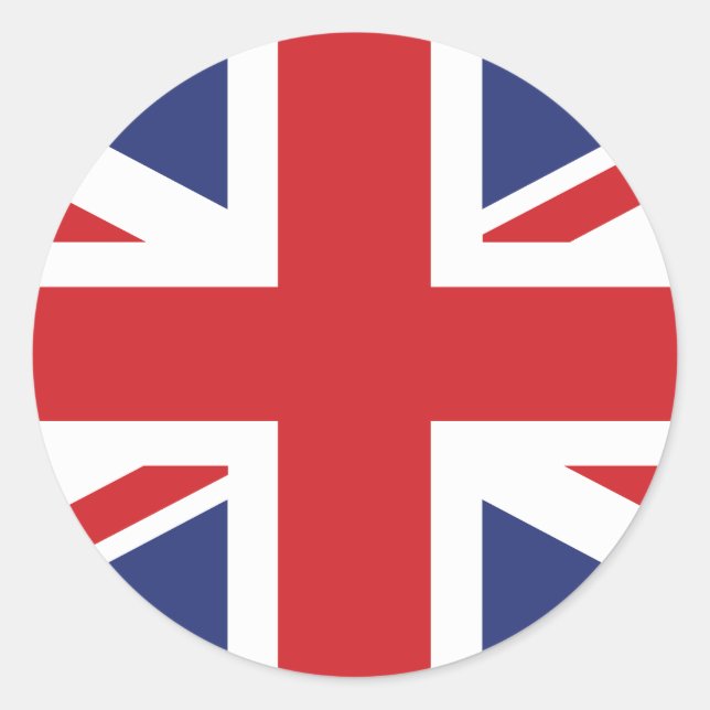 United Kingdom Flag Classic Round Aufkleber (Vorderseite)
