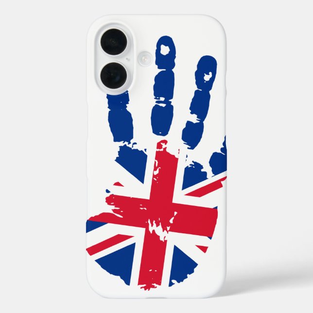 United Kingdom Flag Handprint Case-Mate iPhone Hülle (Rückseite)