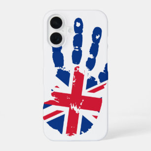 United Kingdom Flag Handprint iPhone 16 Hülle