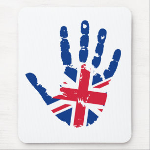 United Kingdom Flag Handprint Mousepad