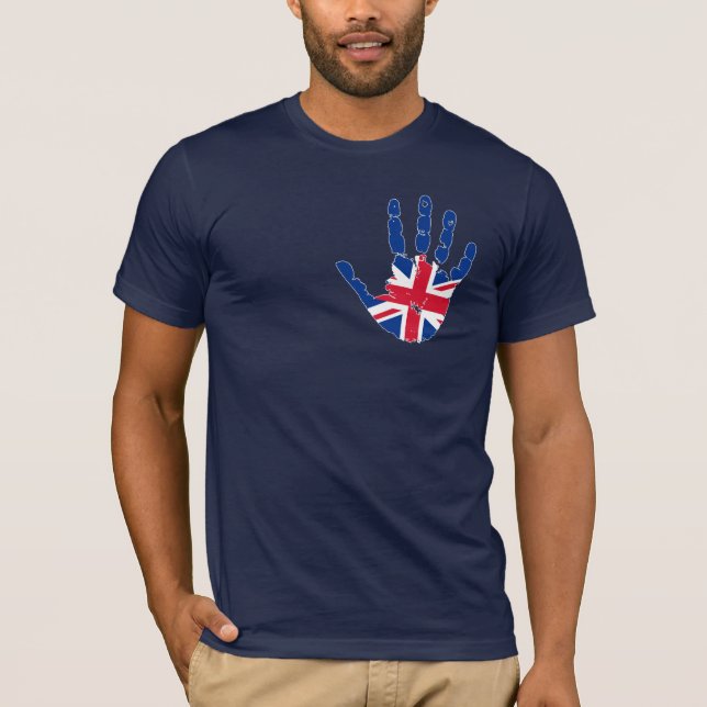 United Kingdom Flag Handprint T-Shirt (Vorderseite)