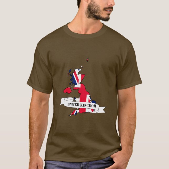 United Kingdom flag map T-Shirt (Vorderseite)