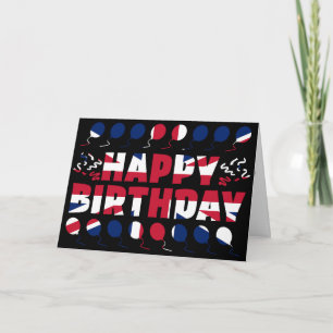 United Kingdom Flag Patriotic Birthday Karte