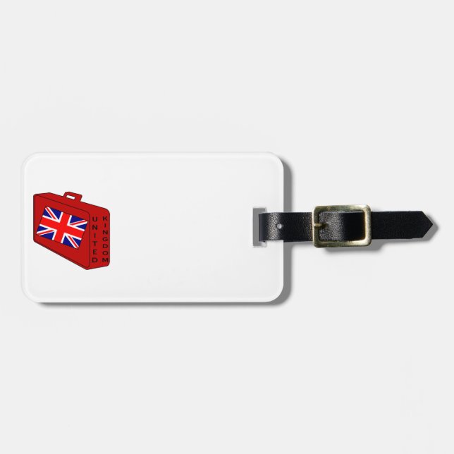 United Kingdom Flag Red Luggage Gepäckanhänger (Vorderseite horizontal)