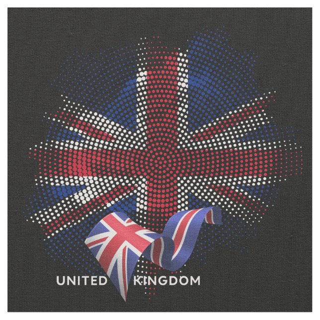 United Kingdom Flag Stoff (Nahaufnahme)