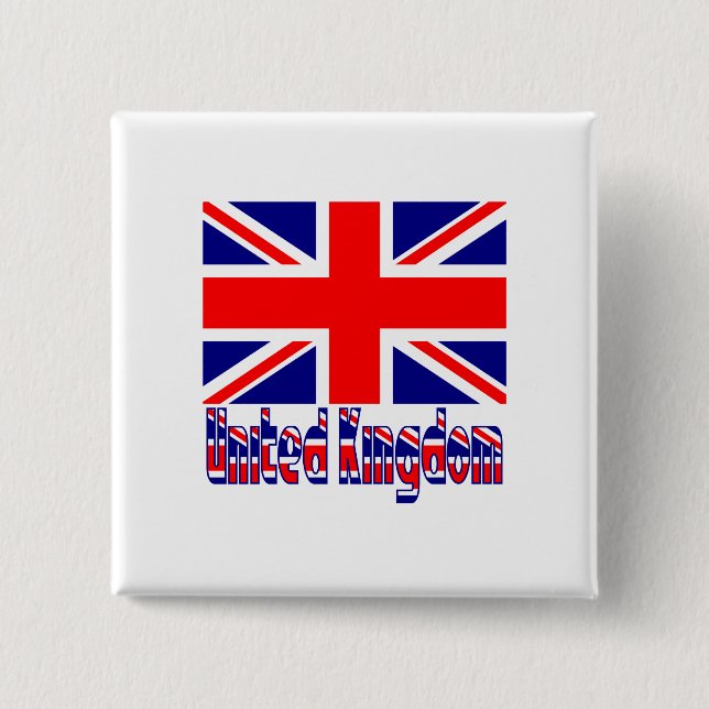 United Kingdom Flag & Word Button (Vorderseite)