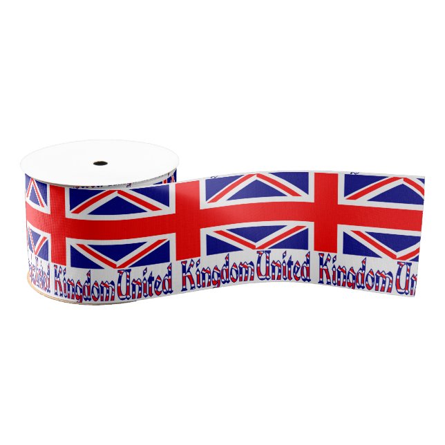 United Kingdom Flg and Word Vinque Ripsband (Spule)