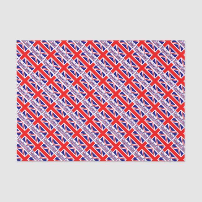 United Kingdom Flg and Word Vinque Seidenpapier (Vorderseite)