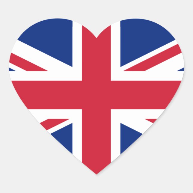 United Kingdom Herz-Aufkleber (Vorderseite)