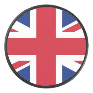 United Kingdom Jack Flag Eishockey Puck