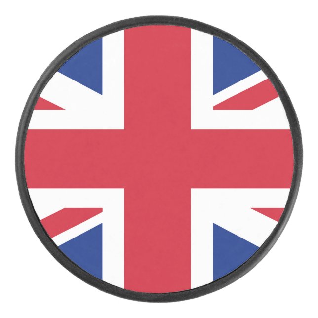 United Kingdom Jack Flag Eishockey Puck (Vorderseite)