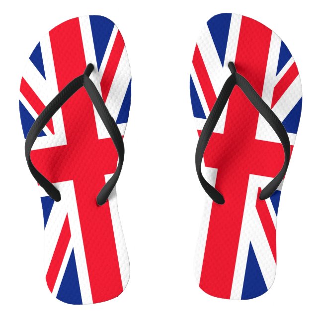 United Kingdom Jack Flag Flip Flops (Fußbett)