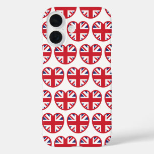 United Kingdom Jack Flag Heart iPhone 16 Hülle