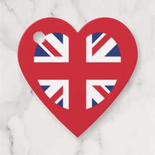 United Kingdom Jack Flag Heart Geschenkanhänger