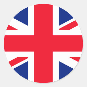 United Kingdom Jack Flag Runder Aufkleber