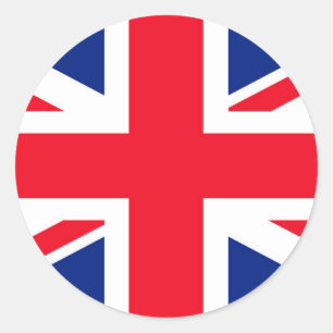 United Kingdom Jack Flag Runder Aufkleber