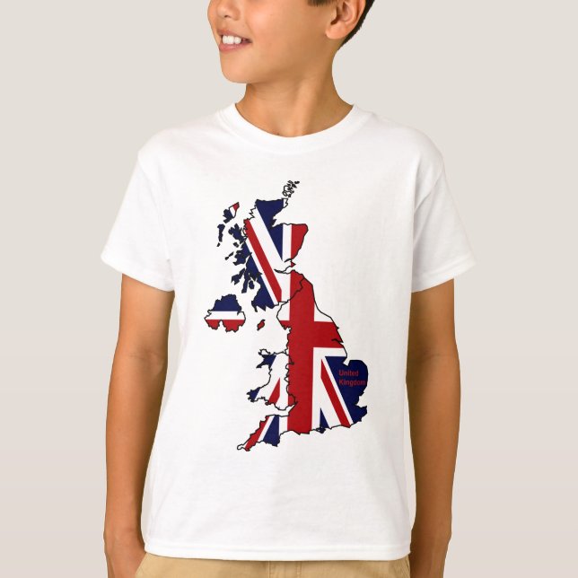 United Kingdom Map Kid's T - Shirt (Vorderseite)